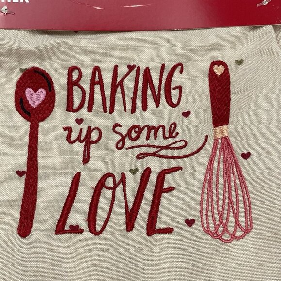 Kohl’s Baking Up Some Love Apron 26”x29” Layered Cotton Canvas Tie Neck Waist - Picture 4 of 5